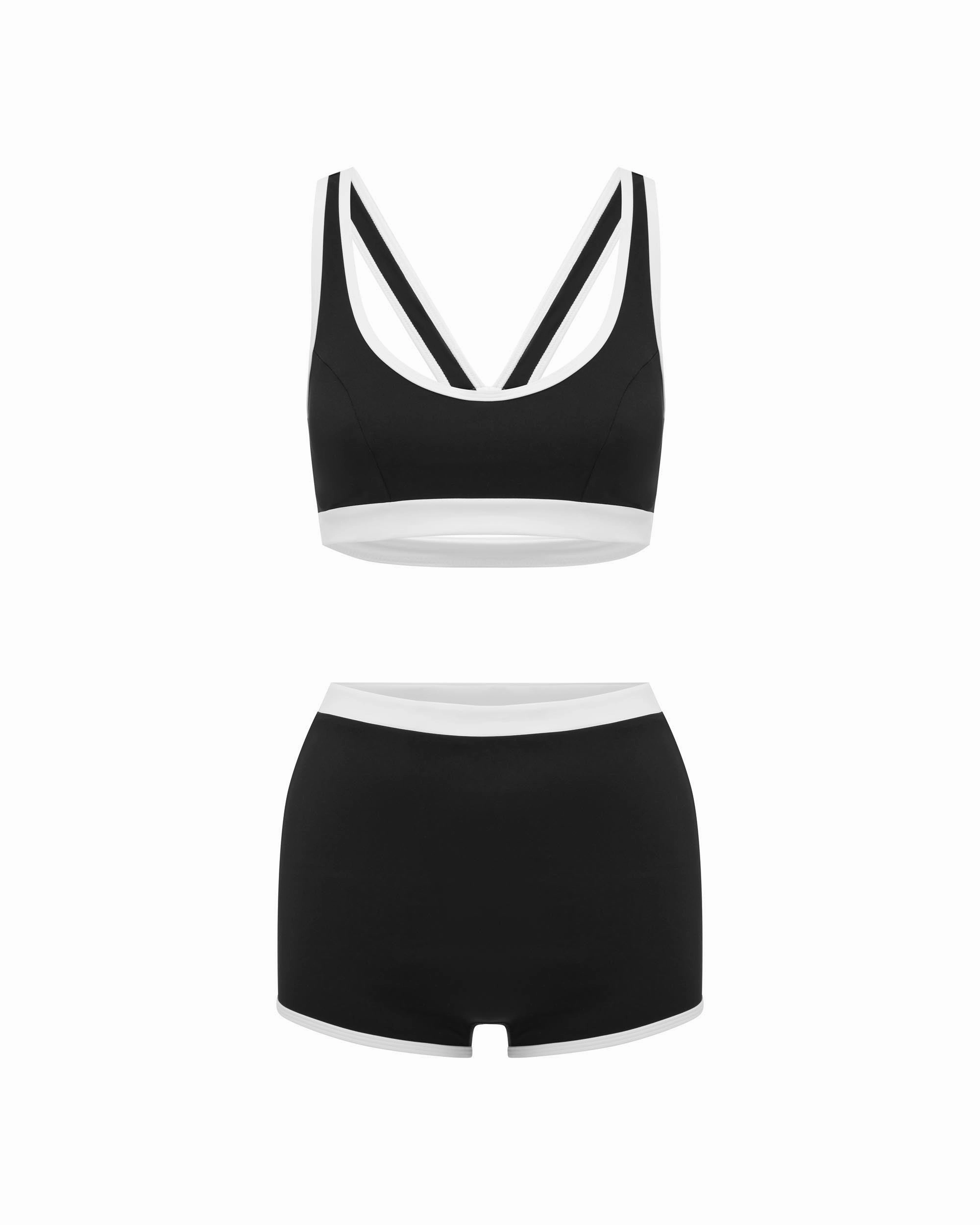 THE CONTOUR DUO SHORTIE - BLACK & WHITE