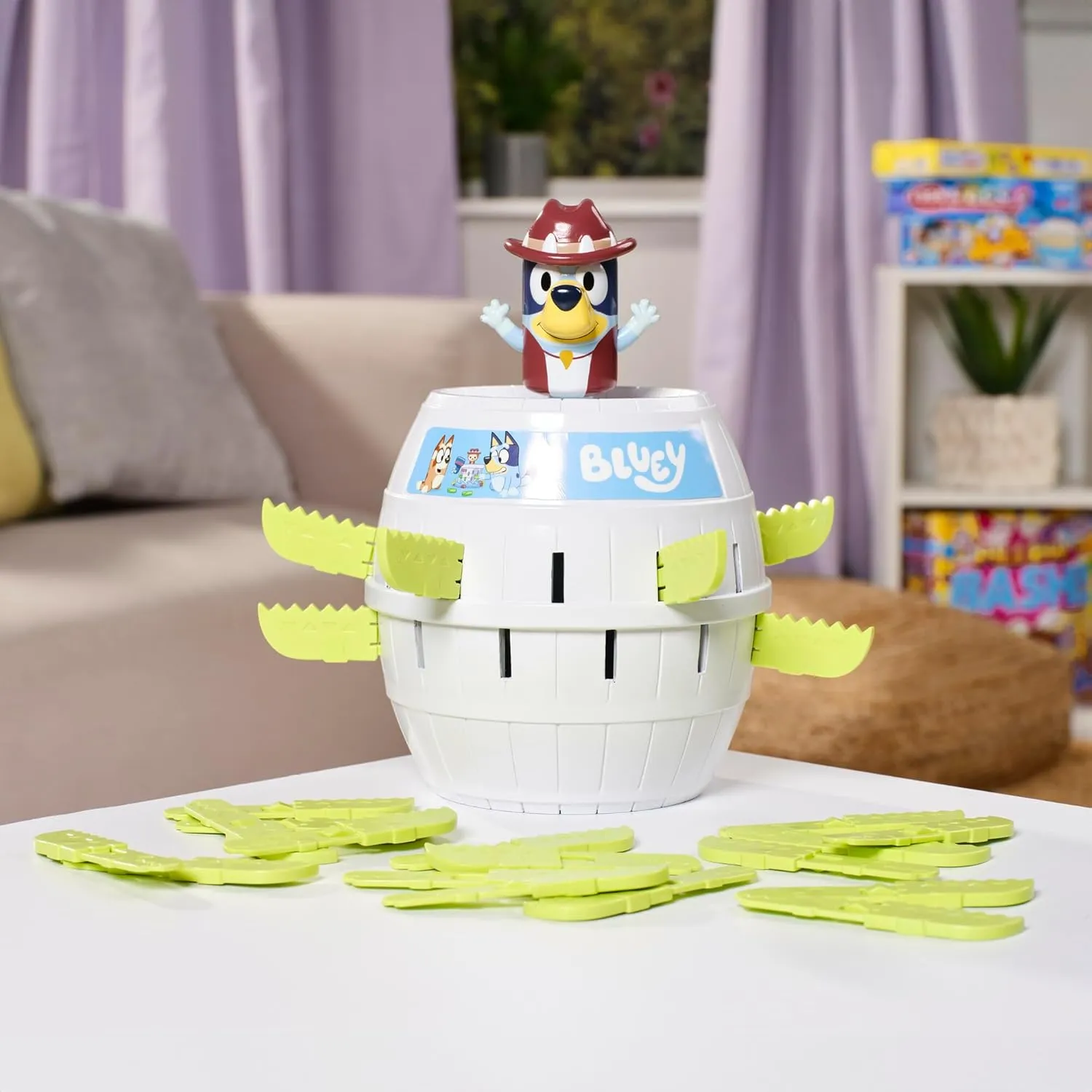 TOMY Games Pop Up Bluey Kids Game - Preschool Games and Bluey Toys for Family Game Night - Classic Board Games - Kids Toys for 2-4 Players - Ages 4 Years and Up