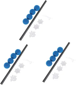 Totority 3pcs Helicopter Training Gear Kit Complete Set for Helicopters Blue Sponge Balls Carbon Fiber Rods