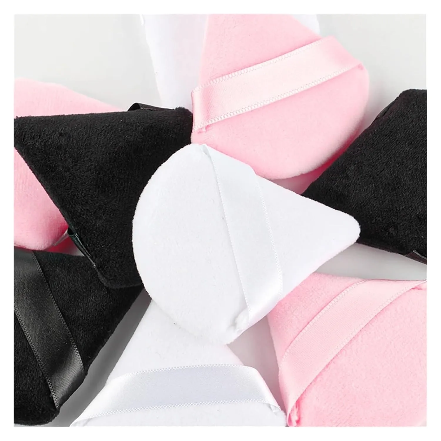 Triangle powder puff, soft sponge, velvet foundation make-up puff, makeup, eye contour, cosmetic shadow, washable, 1 piec(White-1pcs)