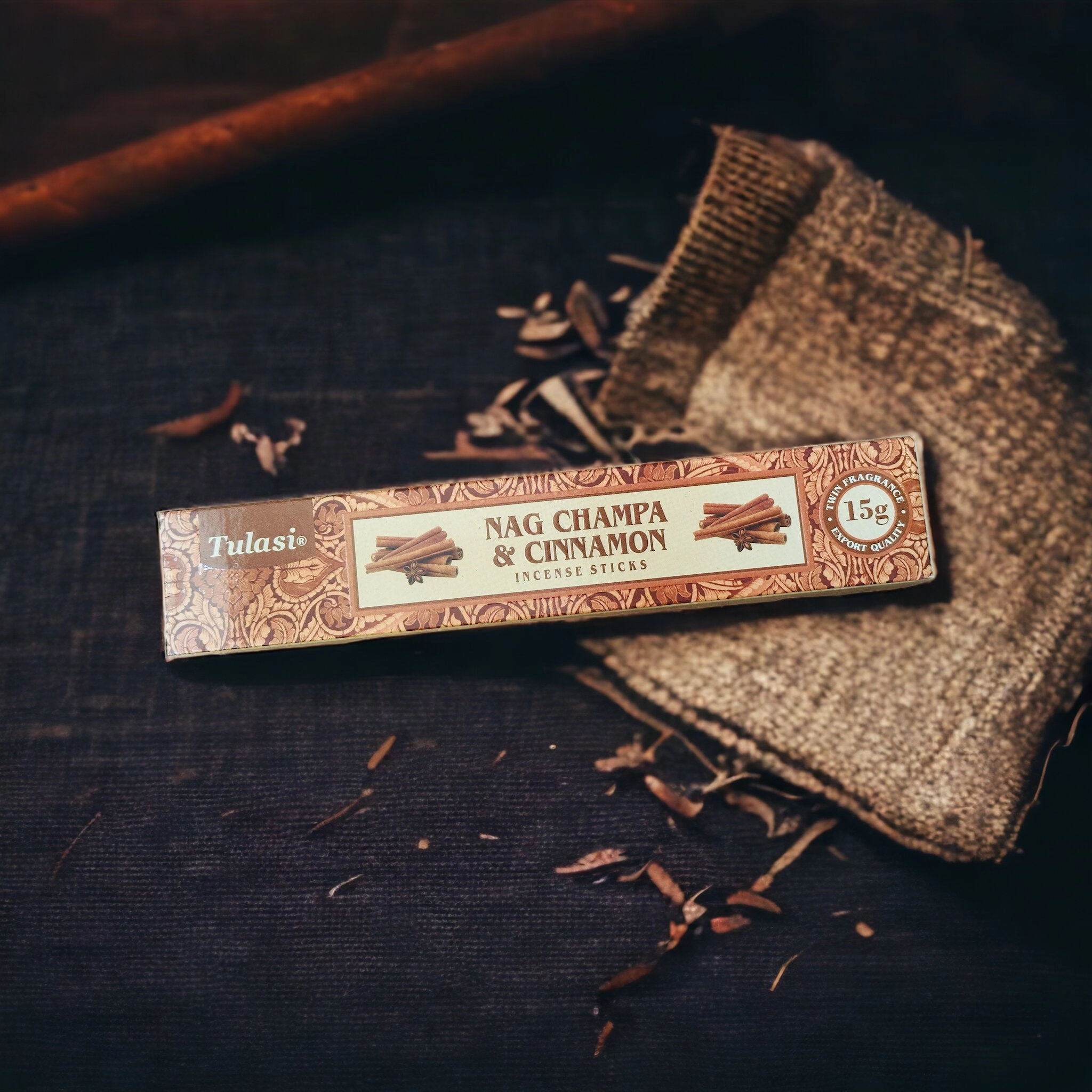 Tulasi Incense Sticks - Nag Champa & Cinnamon
