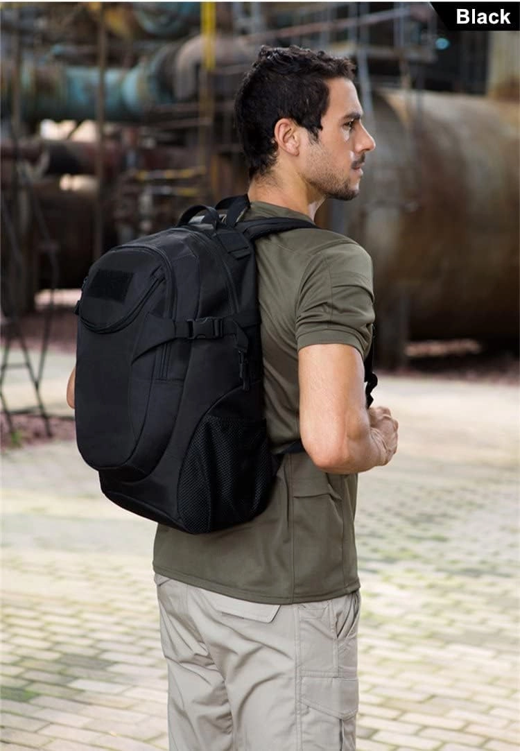 UNISTRENGH 25L Backpack Military Tactical Daypack Water-resistance Assault Gear Rucksack for Hunting Trekking Travelling (Black scorpion Camo)