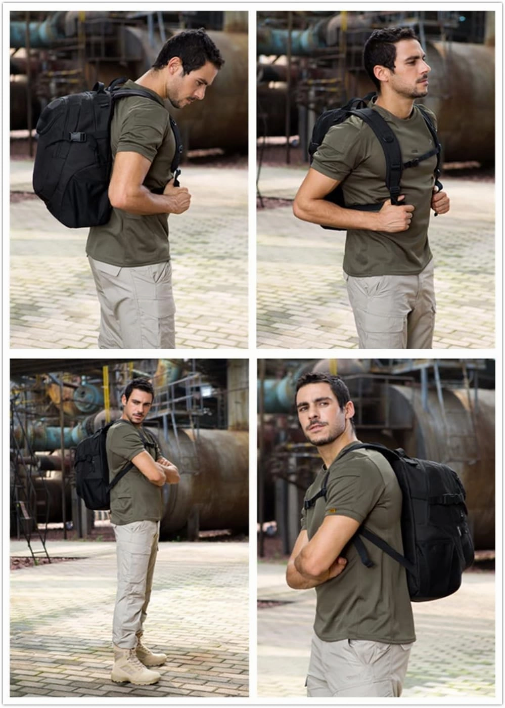 UNISTRENGH 25L Backpack Military Tactical Daypack Water-resistance Assault Gear Rucksack for Hunting Trekking Travelling (Black scorpion Camo)