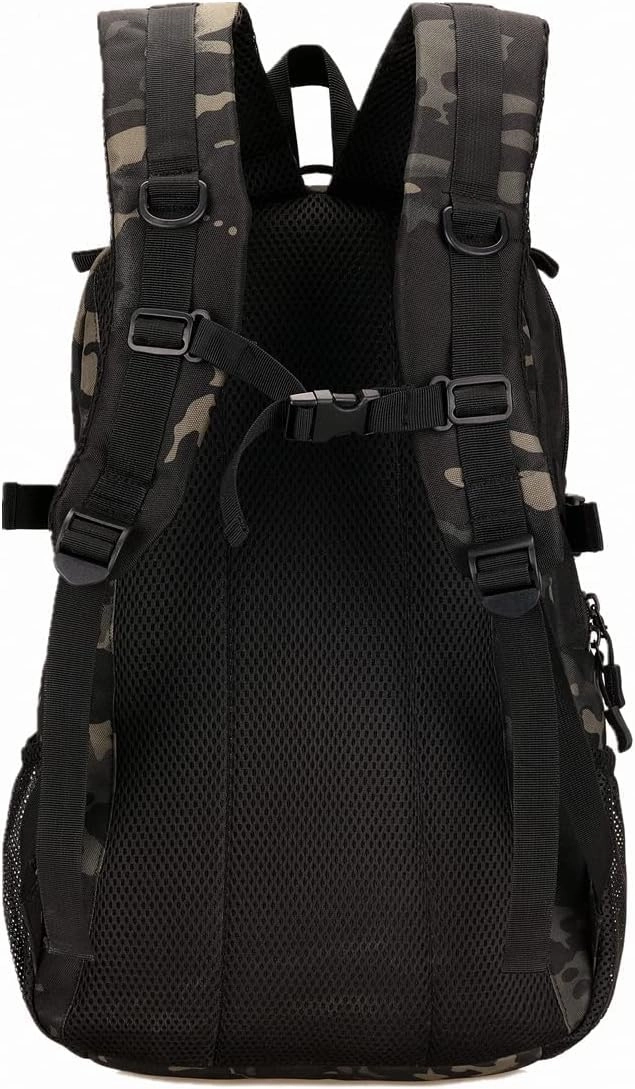 UNISTRENGH 25L Backpack Military Tactical Daypack Water-resistance Assault Gear Rucksack for Hunting Trekking Travelling (Black scorpion Camo)
