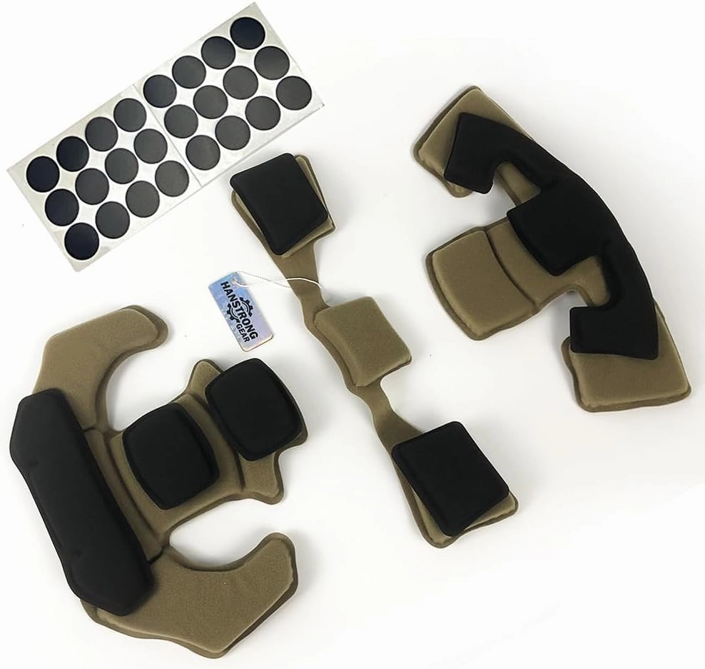 Universal Tactical Airsoft Outdoor Combat Internal Replacement Memory Foam Pad Padding Inserts Protective Mat Kits Set Accessories Compatible for Fast/Mich/ACH/USMC/PASGT/EX Helmet