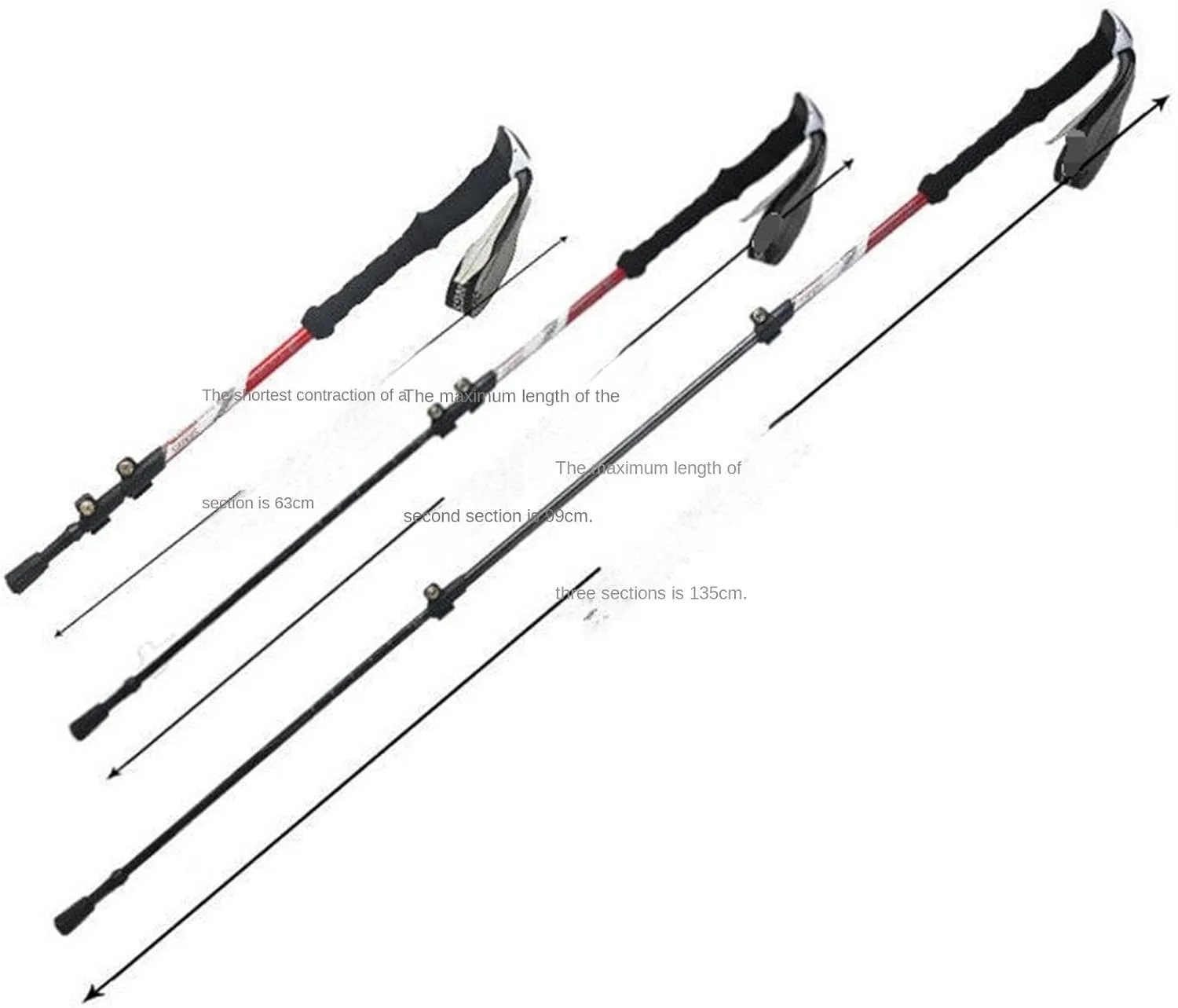 Walking Stick Hiking Poles Ultralight Carbon Fiber Trekking Poles Lightweight Strong for Hiking Camping Mountaining Hiking Gear Trekking Poles