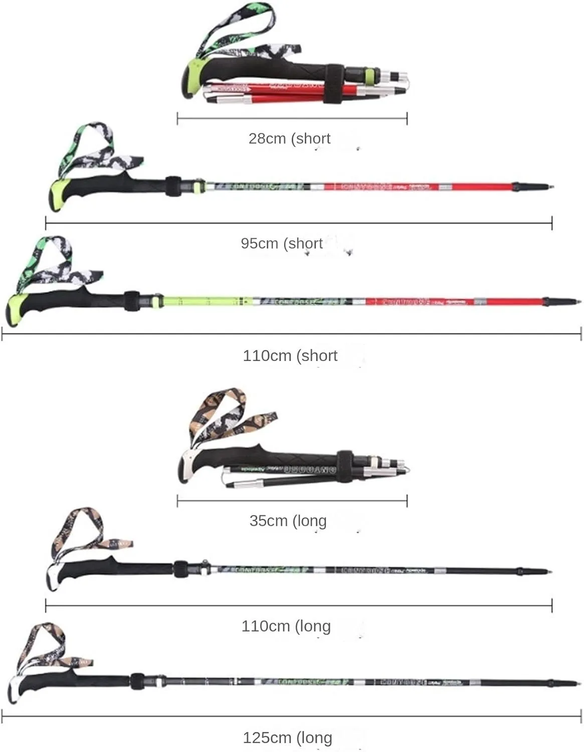 Walking Stick Hiking Poles Ultralight Trekking Poles Carbon Fiber Hiking Pole Walking Sticks Telescopic for Camping Hiking Gear Trekking Poles