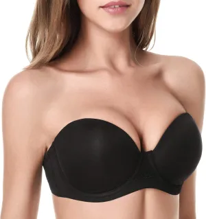 Wingslove Women's Strapless Full Figure Bra Underwire Multiway Contour Plus Size Bra Red Carpet