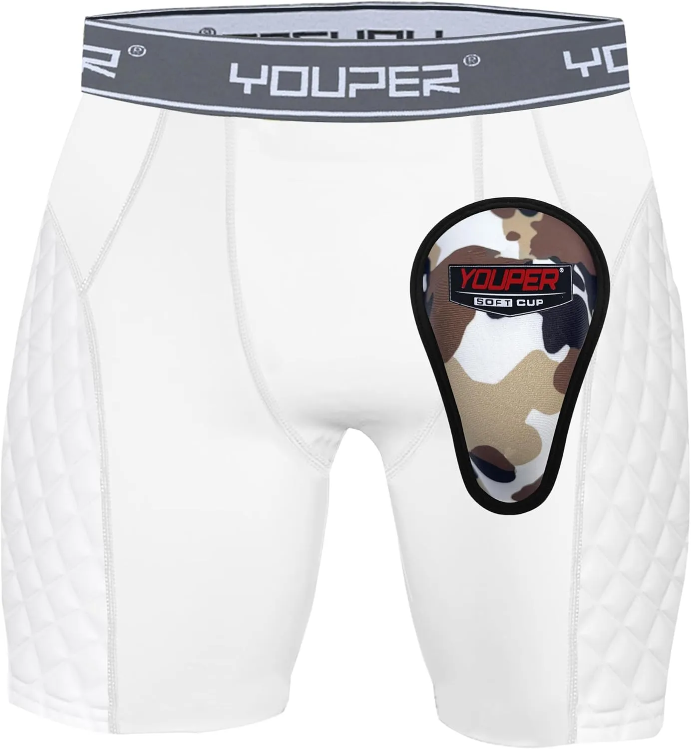 Youper Youth Elite Padded Baseball Sliding Shorts w/Soft Athletic Cup