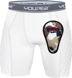 Youper Youth Elite Padded Baseball Sliding Shorts w/Soft Athletic Cup