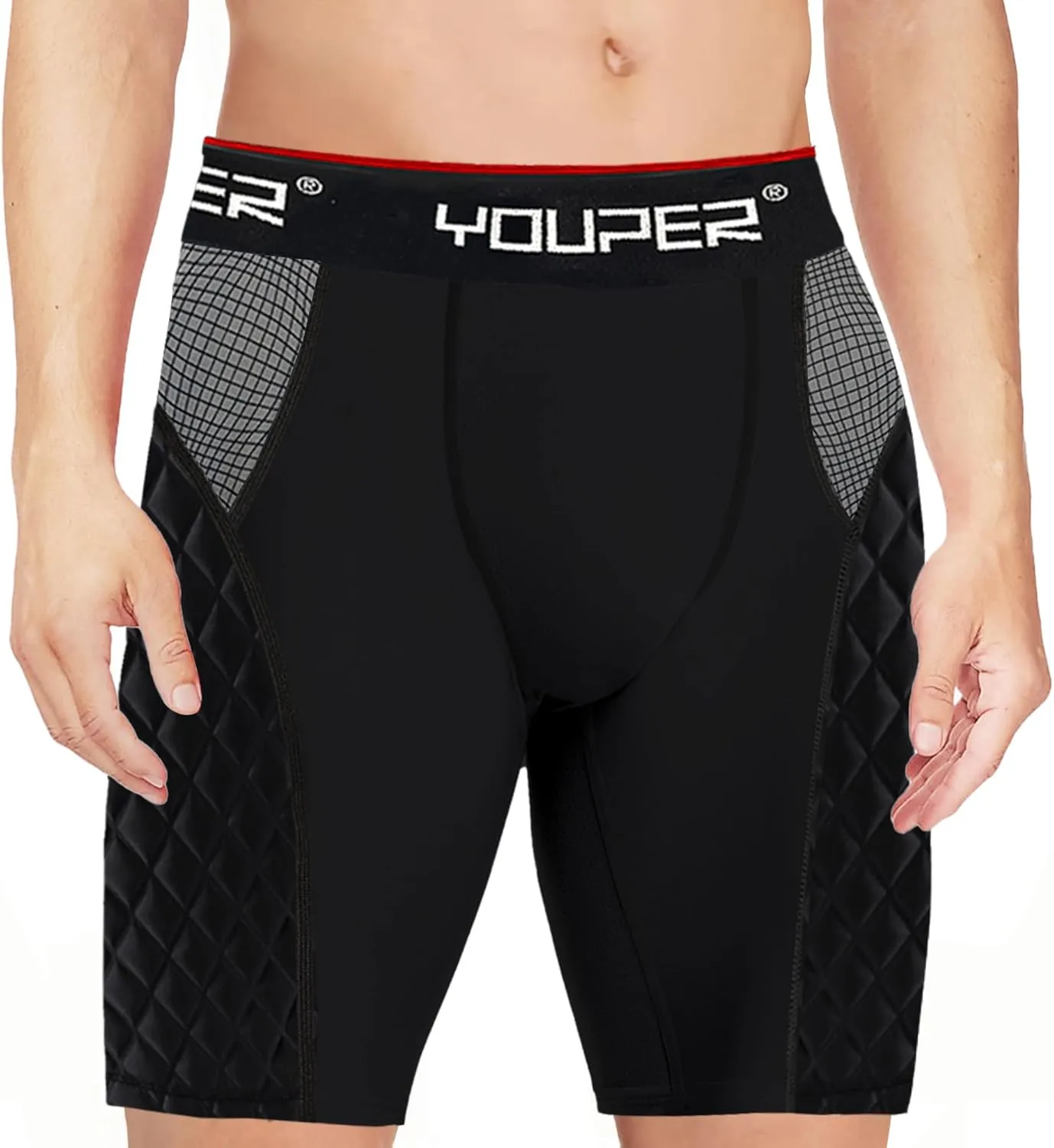 Youper Youth Elite Padded Baseball Sliding Shorts w/Soft Athletic Cup