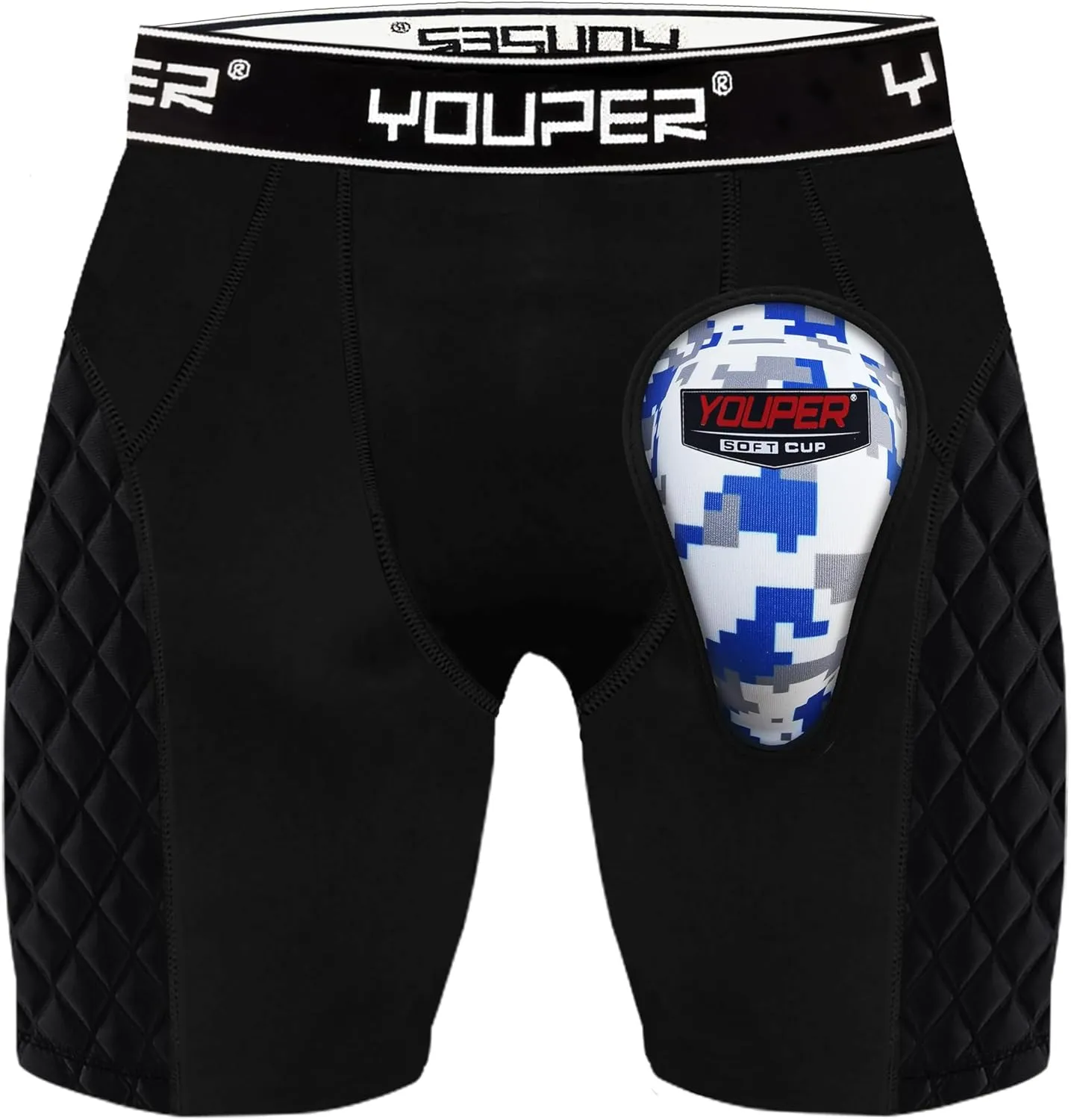 Youper Youth Elite Padded Baseball Sliding Shorts w/Soft Athletic Cup