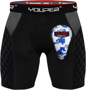 Youper Youth Elite Padded Baseball Sliding Shorts w/Soft Athletic Cup