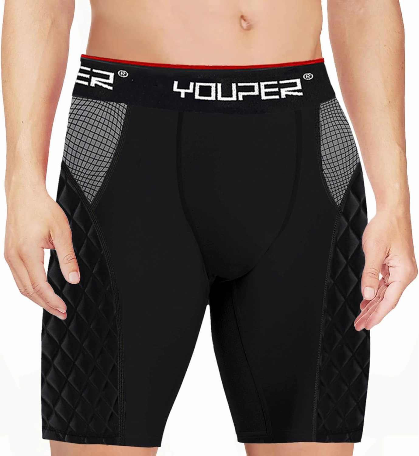 Youper Youth Elite Padded Baseball Sliding Shorts w/Soft Athletic Cup